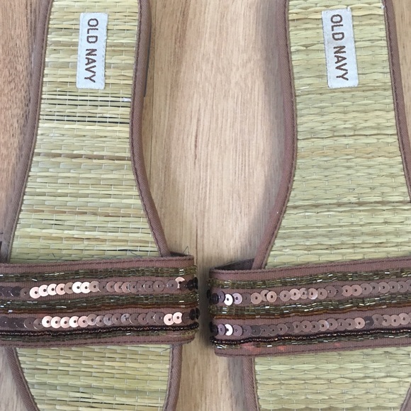Old Navy Sequin Sandals Sz 7 - Picture 2 of 4